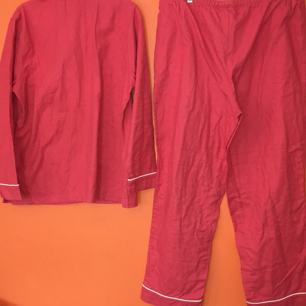 L.L. Bean 100% Cotton Fleece Pajama Lounge Wear Pants Set Woman’s Large 12/14/16 - Picture 15 of 17